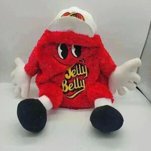 Original Gourmet Mr. Jelly Belly Chenille Bean Bag Plush Red